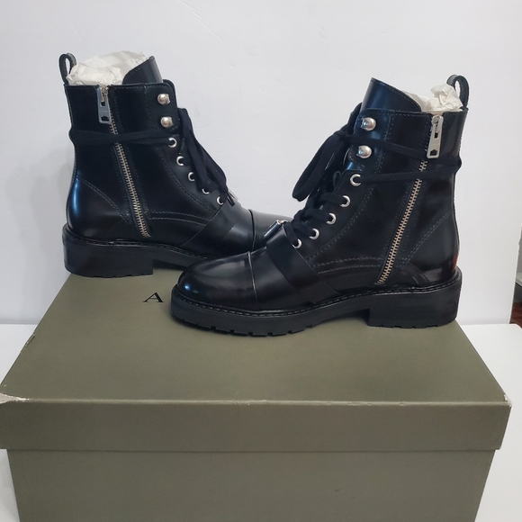 ALLSAINTS DONITA LEATHER LUG SOLE BOOT - Picture 12 of 13